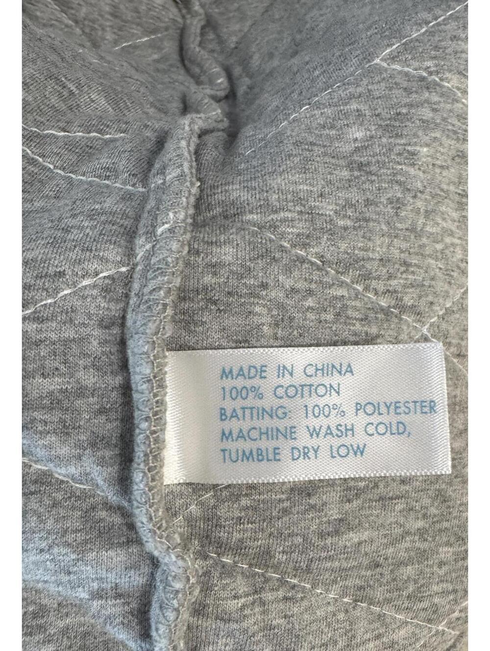 NWOT LAKE Quilted Robe Heather Gray 100% Cotton XS - Picture 5 of 6